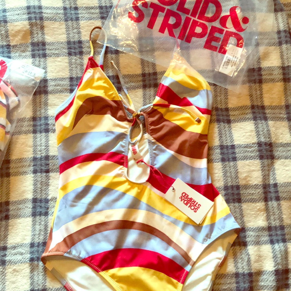 SOLID & STRIPED bikini one piece